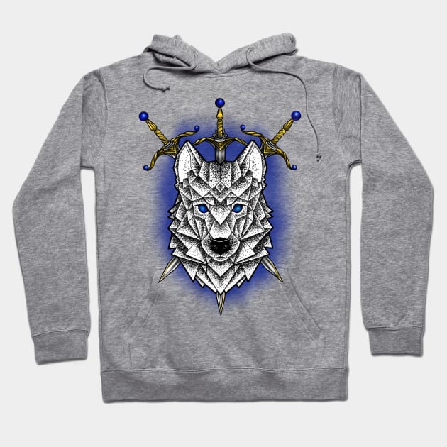 Wolf and daggers Hoodie by DarkHorseBailey